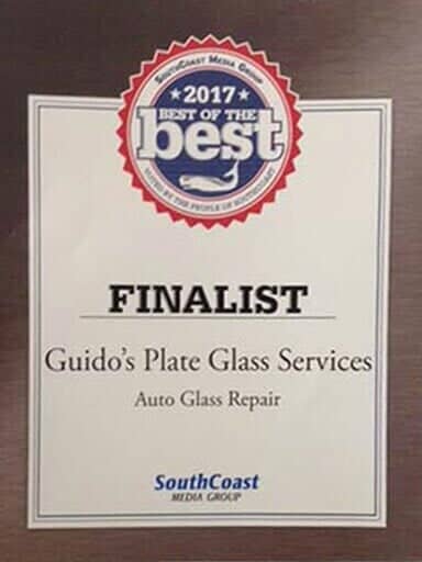 Guido's Plate Glass Services Award - Glass Repair and Services in New Bedford, MA.