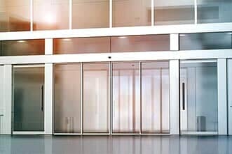 Blank sliding glass doors entrance  - Glass Repair and Services in New Bedford, MA