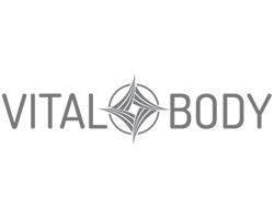 Vital body logo on a white background.
