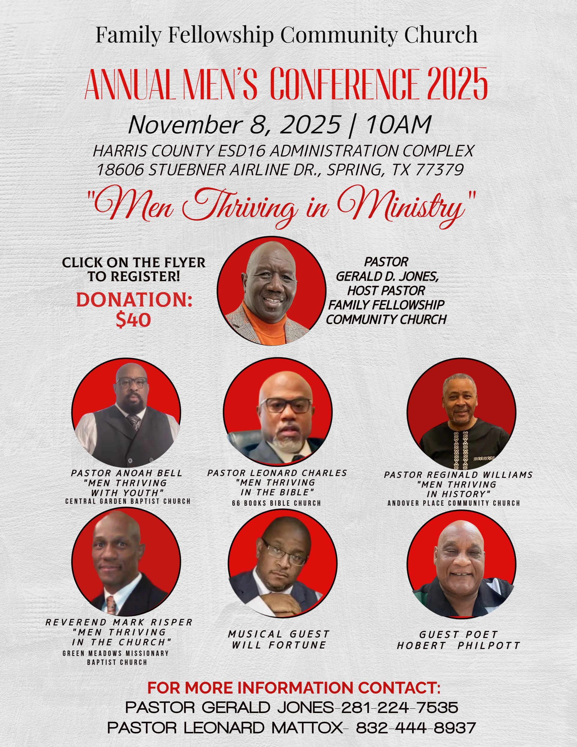 Men's Conference 2025 flyer: 