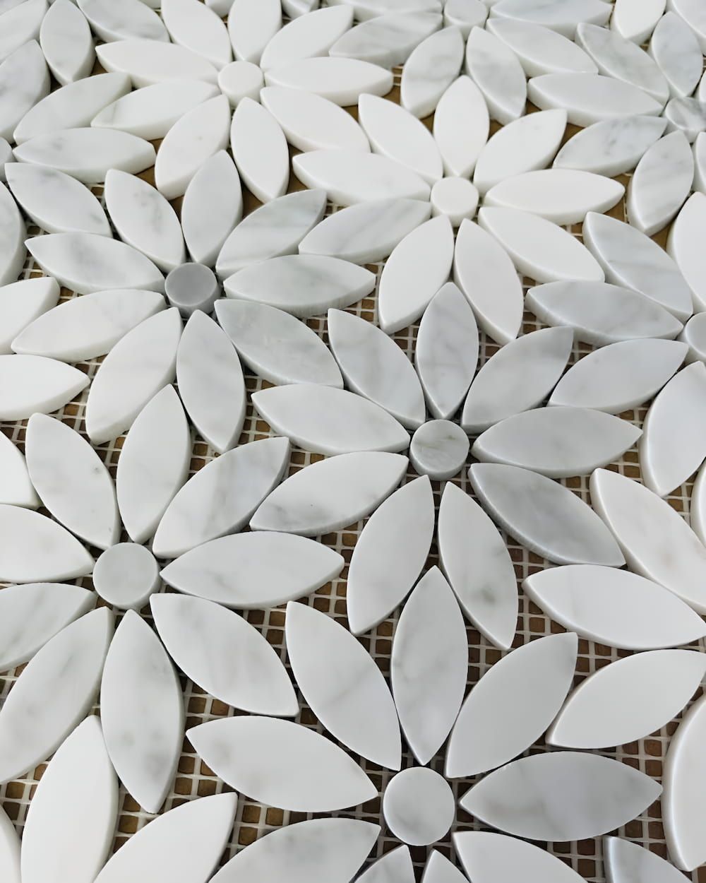 A Close Up Of A Mosaic Of White Flowers — Tile Centre NT In Winnellie, NT