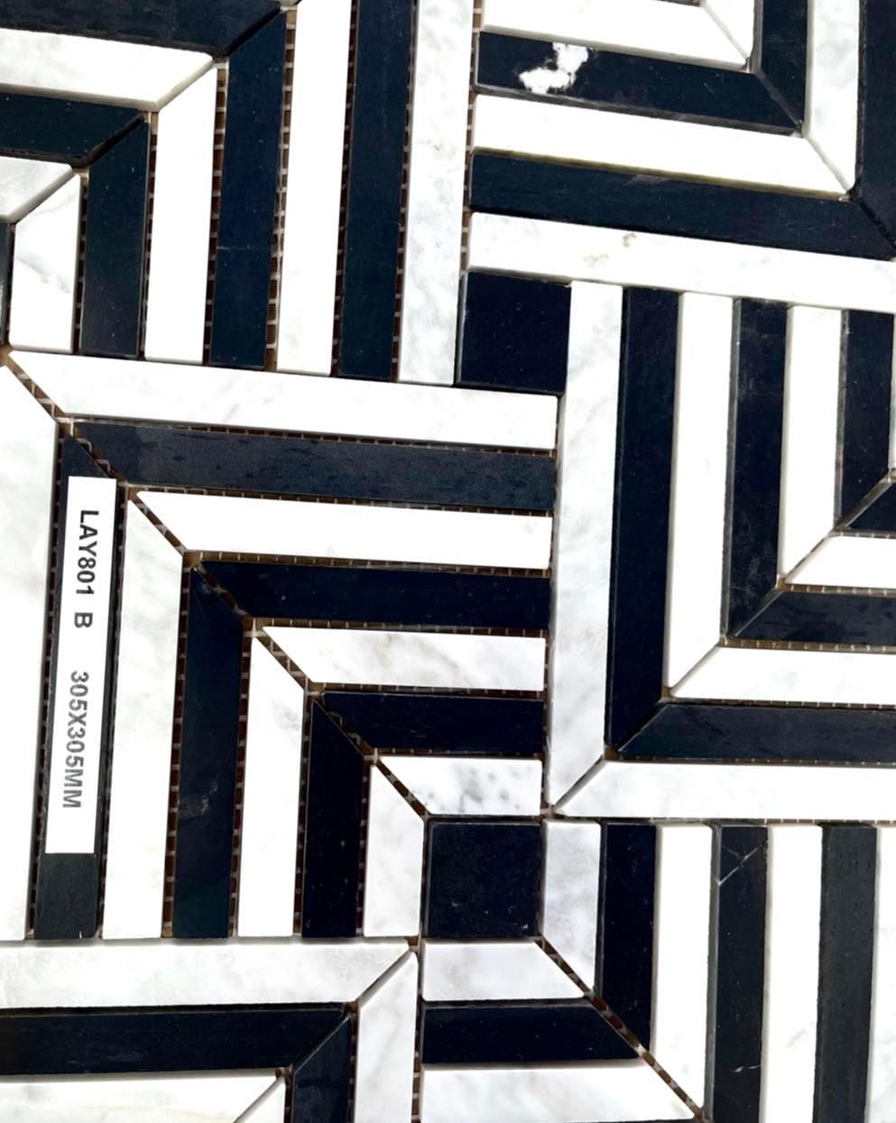 A Black And White Striped Tile With A Label — Tile Centre NT In Winnellie, NT