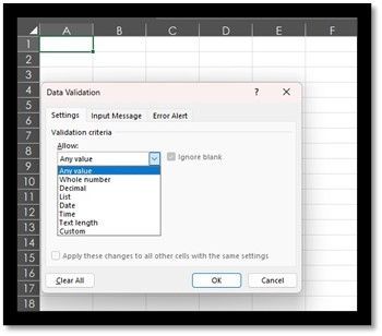 Data Validation for Excel Image