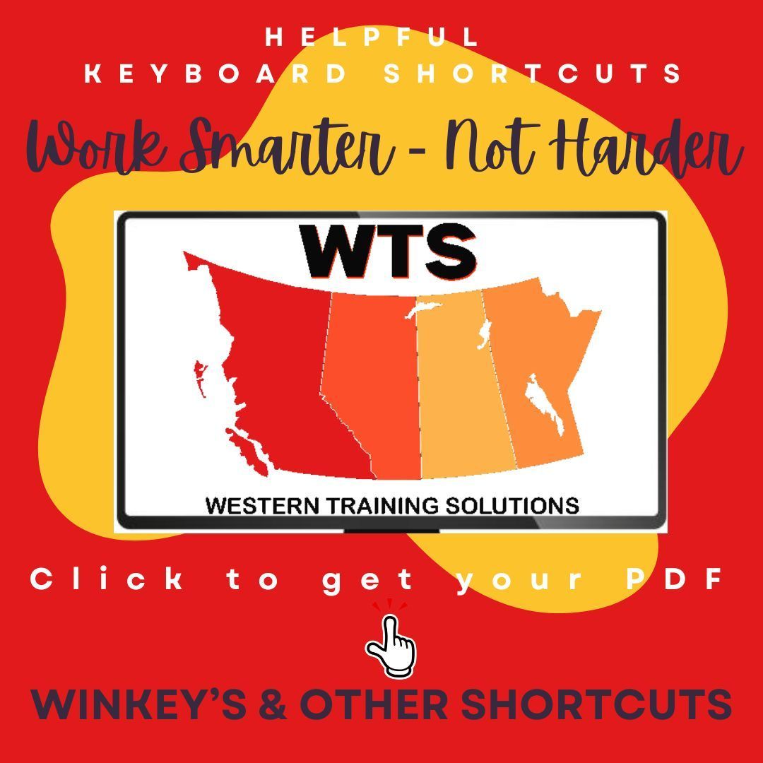 Western Training Solutions - Keyboard Shortcuts