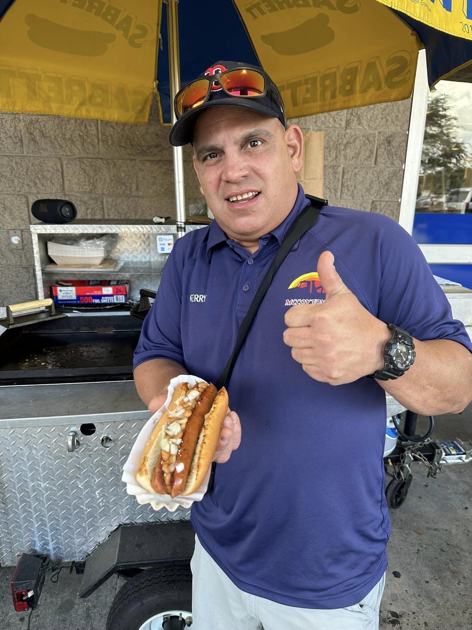A Man Satisfied With His Food — Orlando, FL — The Hot Dog Guy Catering