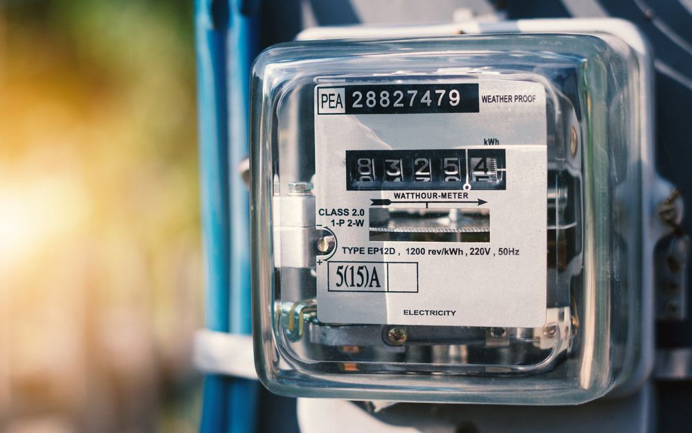 A Close Up of an Electric Meter on a Pole — Gunter Electrical In Kariong, NSW