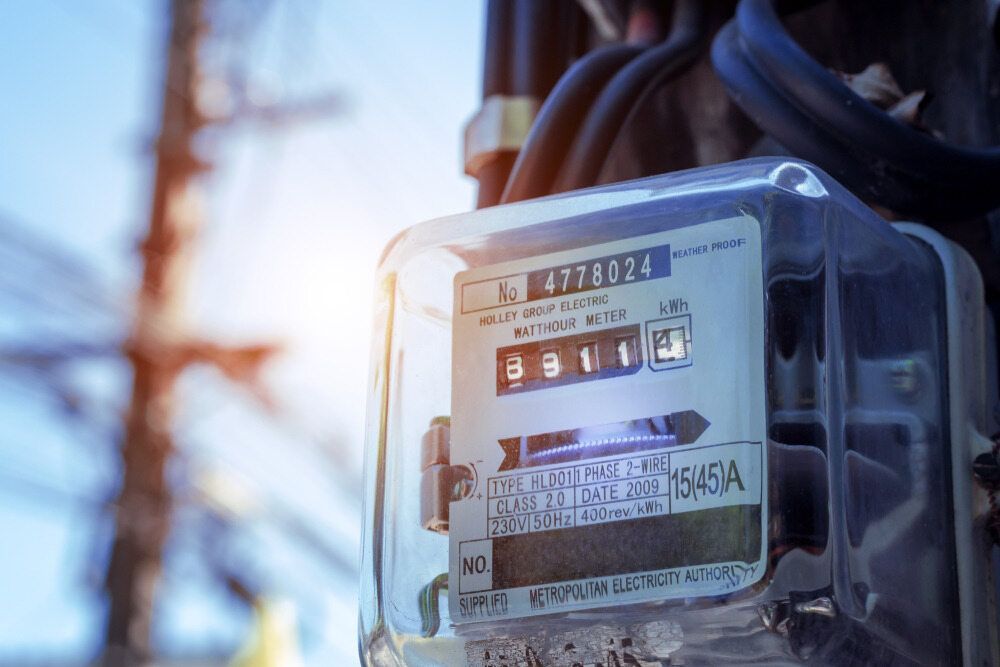 A Close Up of an Electric Meter on a Pole — Gunter Electrical In Kariong, NSW