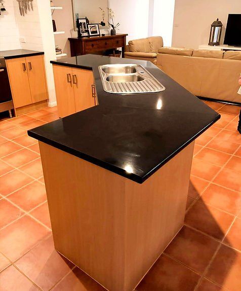 new dark benchtop replacement in Werribee