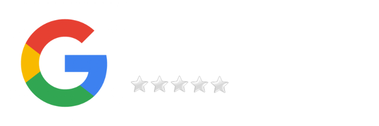 A google logo with three stars on a white background.