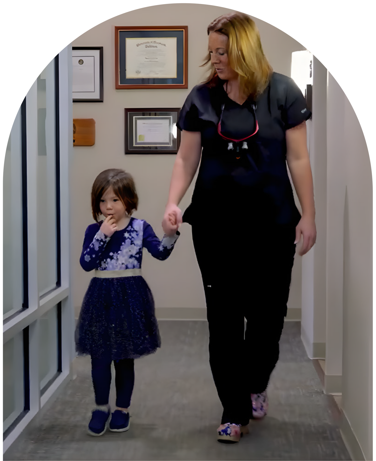 Smiling child at dentist's office at Vail Dental Associates in Hunt Valley, MD, 21030.