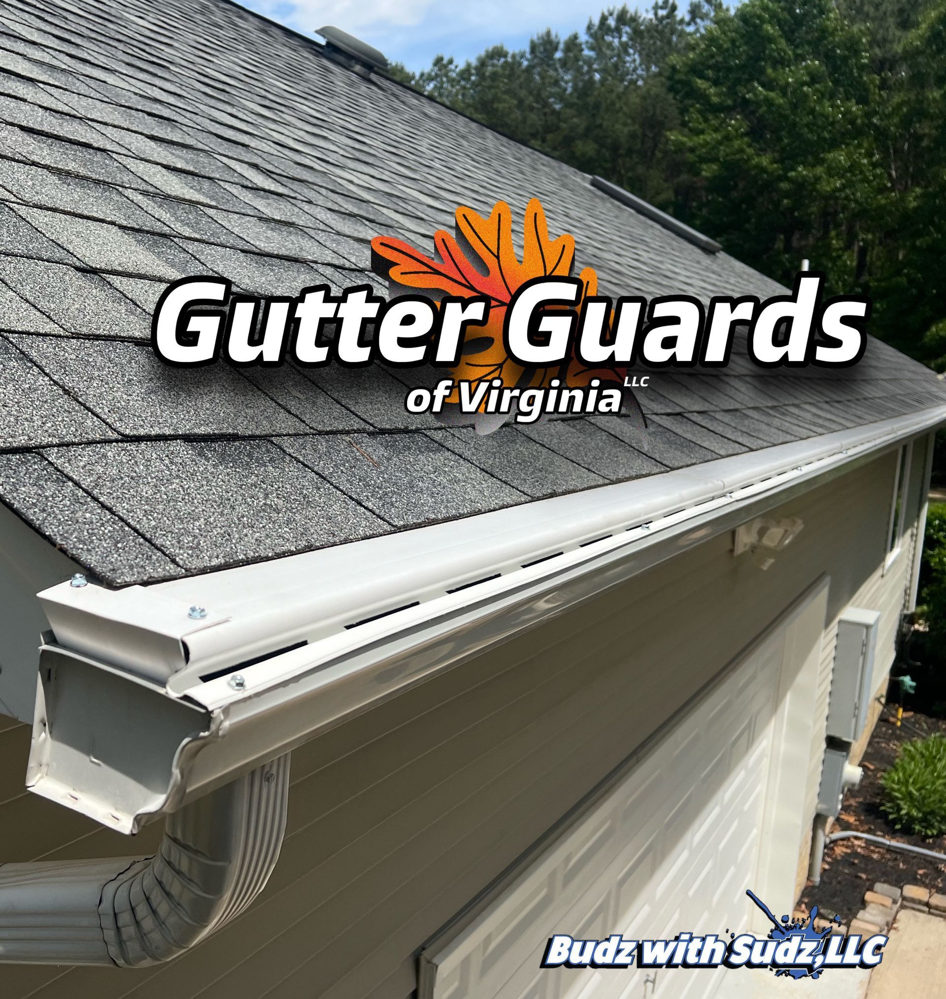 A house with gutter guards of virginia on the roof