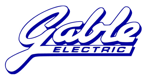 Blue script logo for Gable Electric.