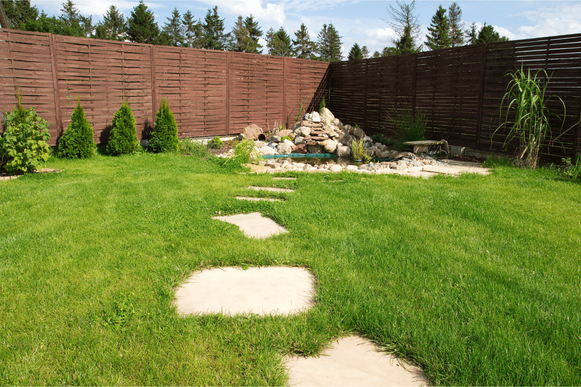 Unique Design Privacy Screen In Backyard Of Richmond Home By Richmond Landscapes