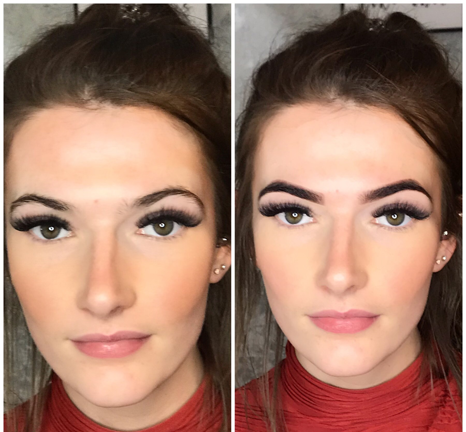 before and after eyebrow shaping
