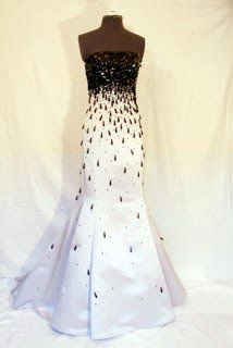 black and white dress