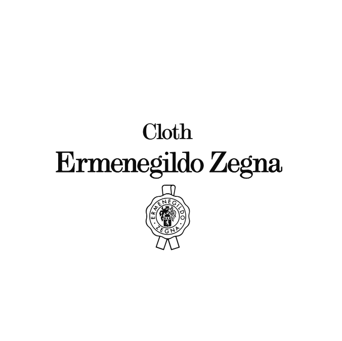 A black and white logo for cloth ermenegildo zegna.