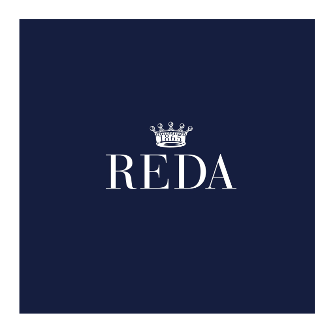 The word reda is on a blue background