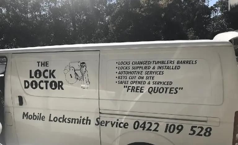 A White Van that Says the Lock Doctor Mobile Locksmith Service — The Lock Doctor in Mount Hutton, NSW