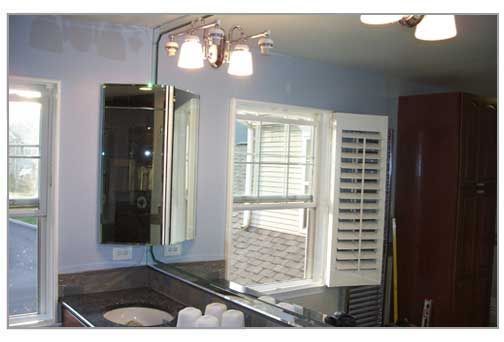 Bathroom with Big Mirror — Horsham, PA — Affordable Custom Enclosures, Inc.