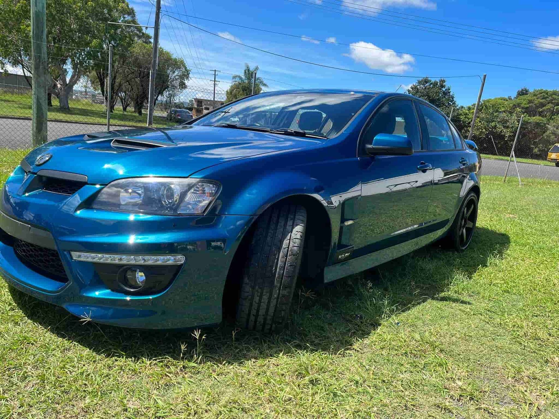 a Close Up of a Blue Holder Car from Front — FSK Paint & Panel in Casino, NSW 