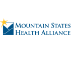 The mountain states health alliance logo is a blue and yellow logo with a star.