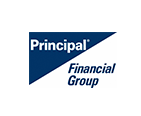 The principal financial group logo is a blue triangle on a white background.