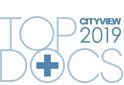 A logo for top doctors in the cityview 2019.