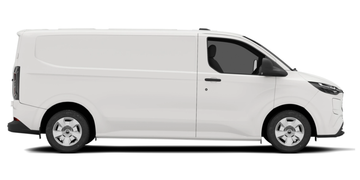 White cargo van, side view, on a white background.