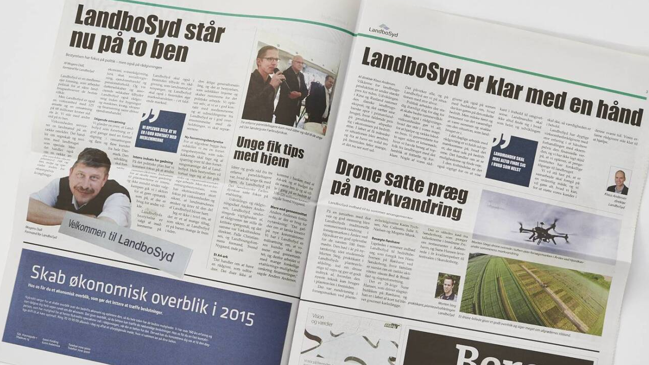 Et opslag i avisen LandboSyd.