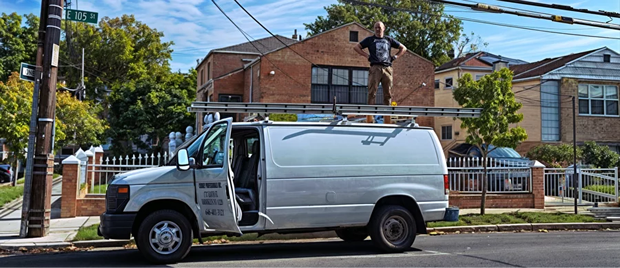 guy standing on van