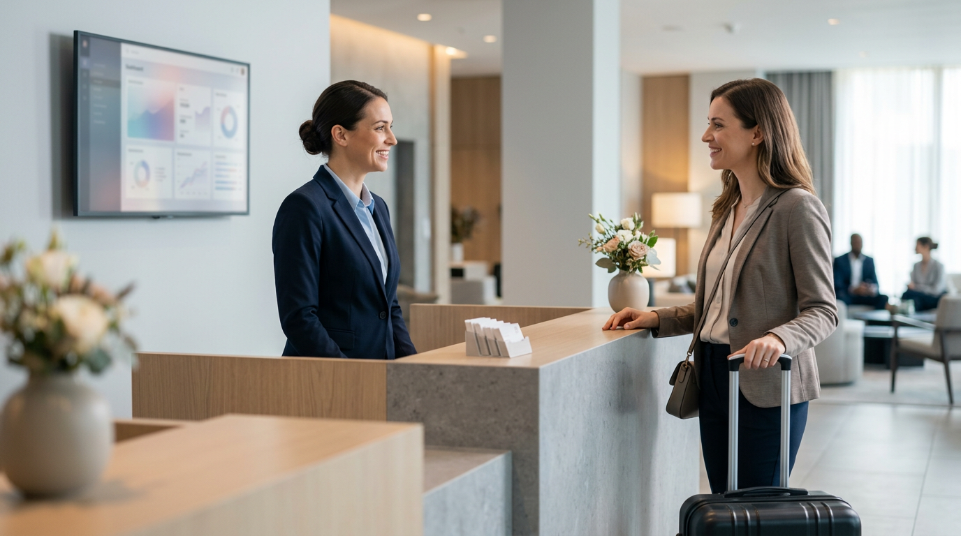 Cómo recibir a un huésped en un hotel
