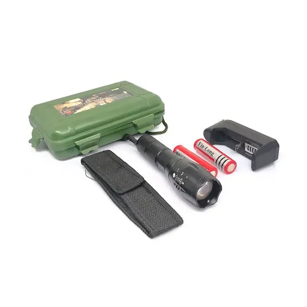 LINTERNA TÁCTICA  ZOOM LED 5000 LUMENES