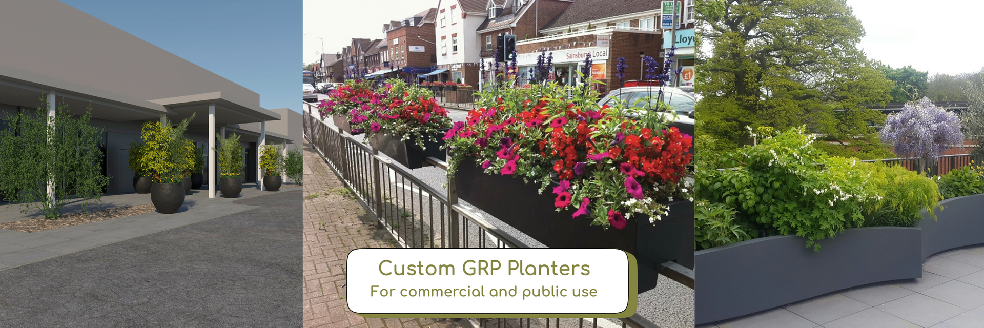 Planters, fibreglass, GRP planters, large planters, colour planters