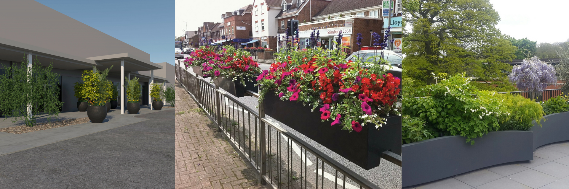 Planters, fibreglass, GRP planters, large planters, colour planters