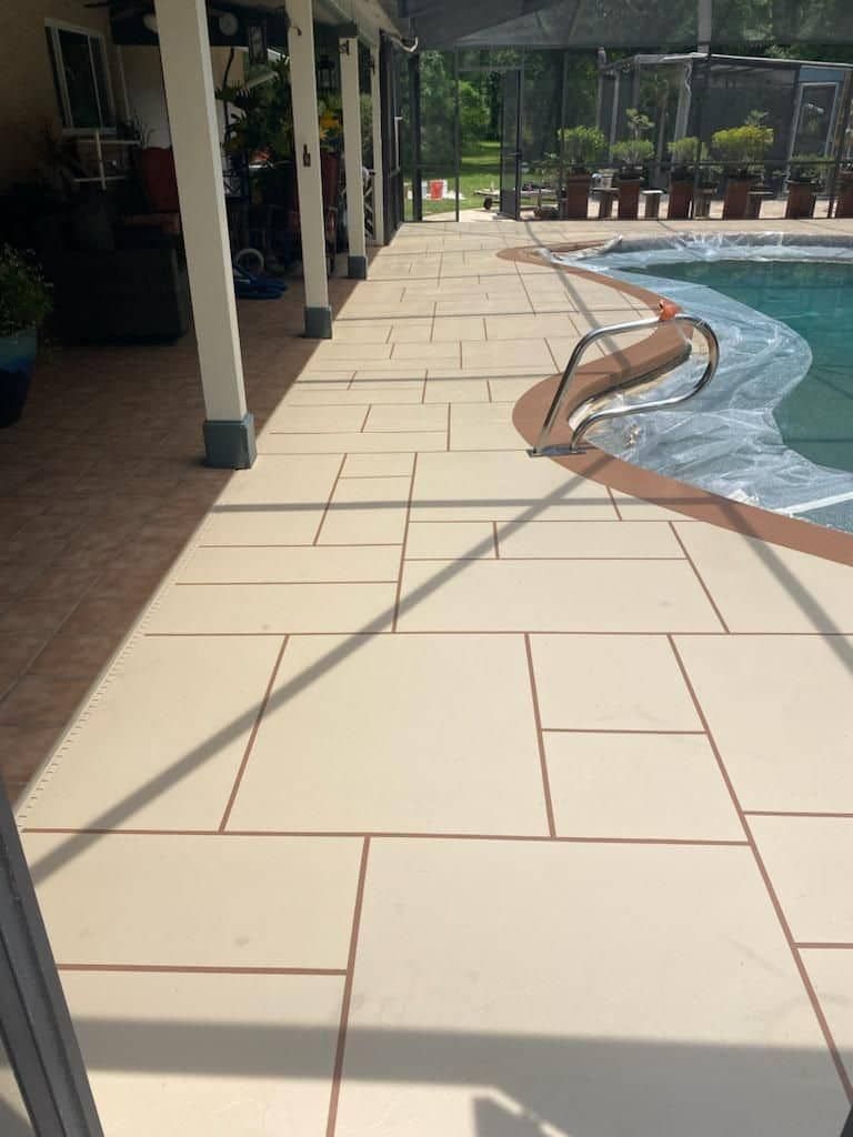 Pool Deck Resurfacing with Decorative Concrete
