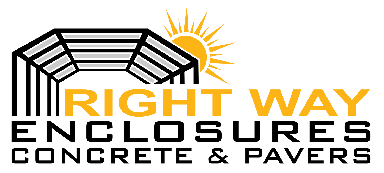 Logo: Black and white enclosure design with yellow sun, company name