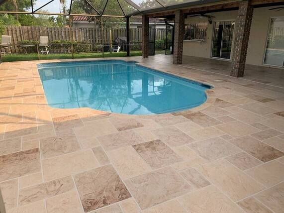 Pool Deck Resurfacing with Decorative Concrete