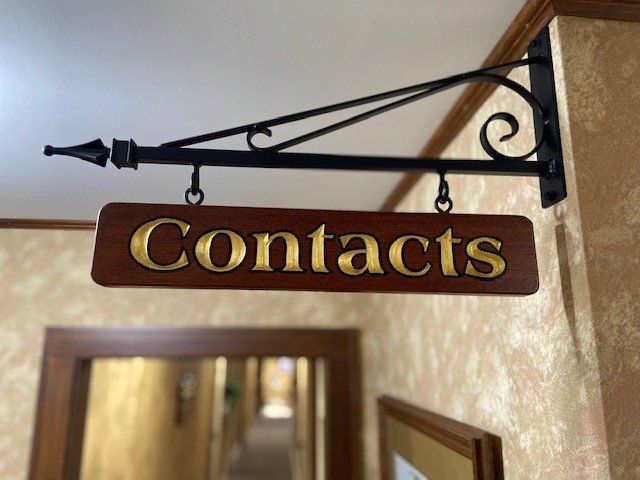 Contacts Sign Board — Russellville, AR — Lieblong Eye Clinic