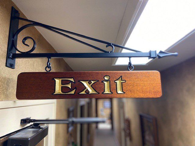 Exit Sign Board — Russellville, AR — Lieblong Eye Clinic