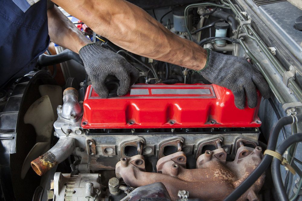 A Mobile Truck Mechanic At Work