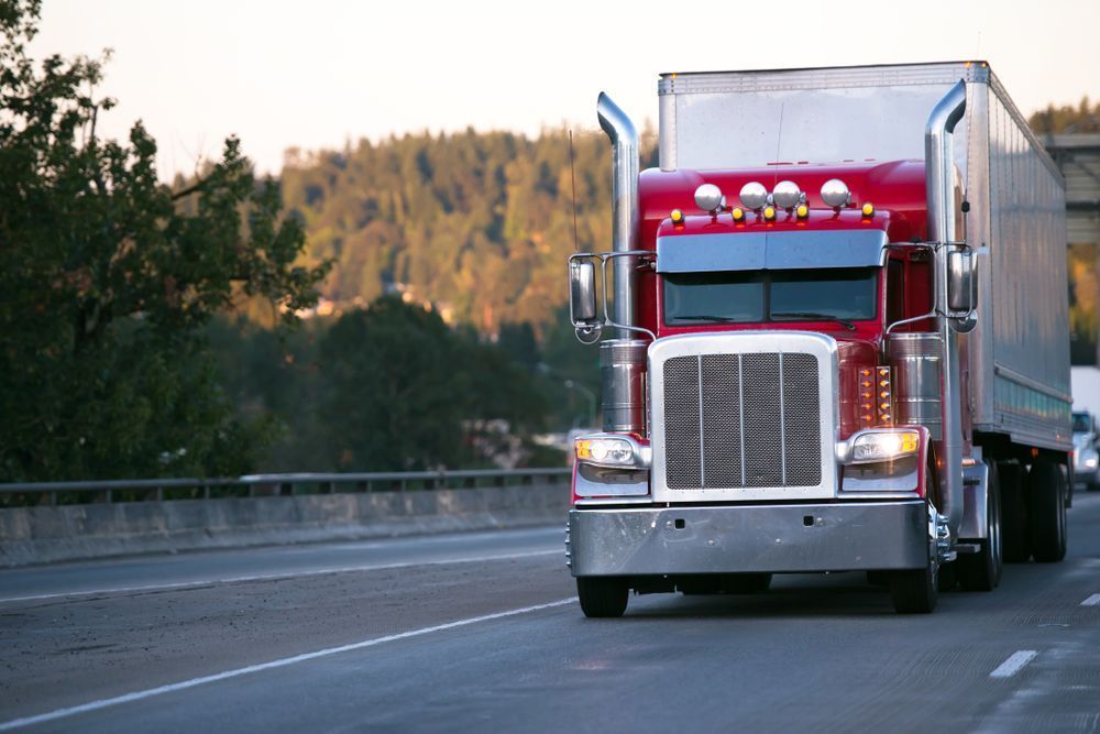 truck on the road