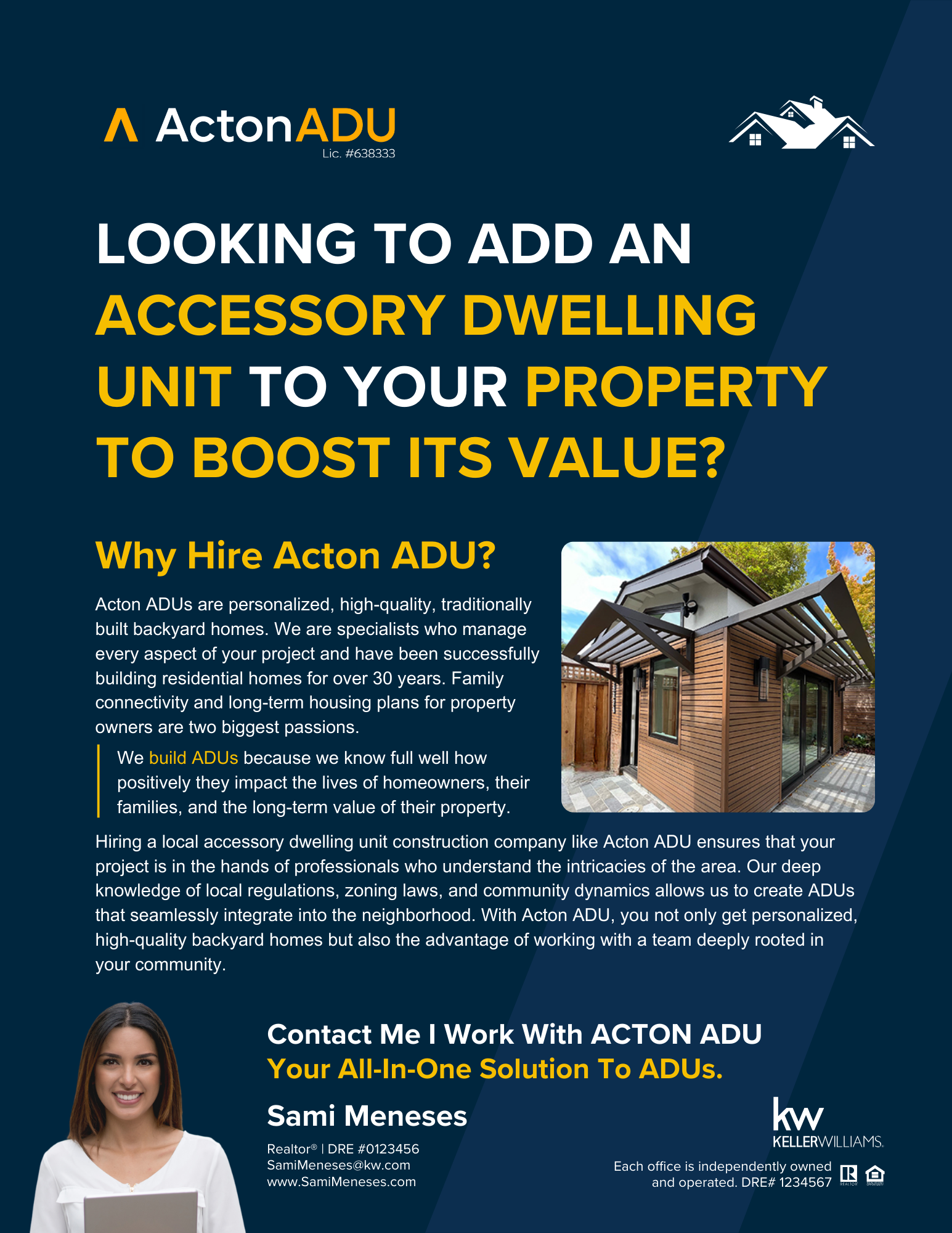 Looking to add an accessory dwelling unit to your property to boost its value ?
