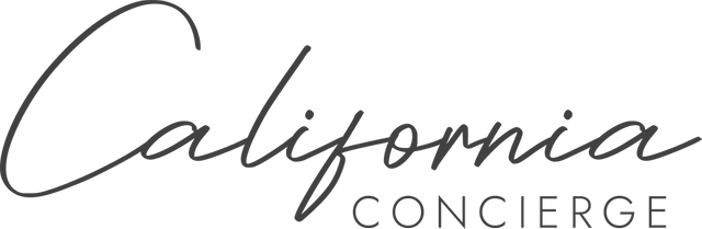 A black and white logo for california concierge.