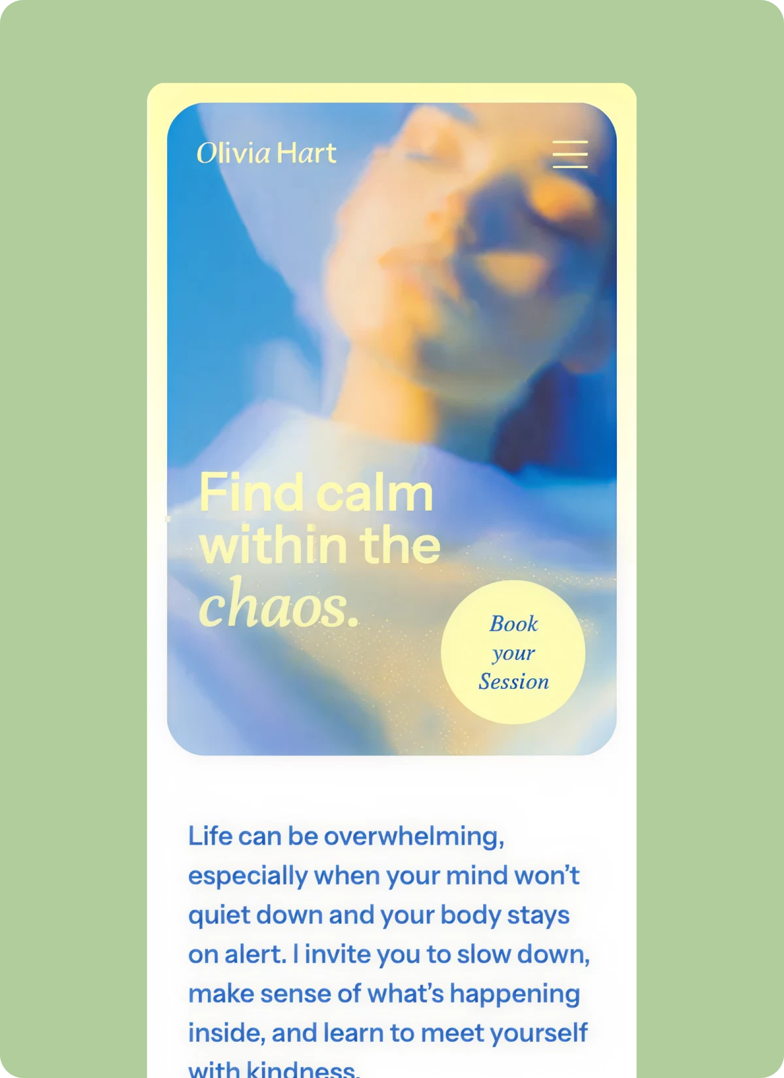 Alternative wellness brand website designed for local search