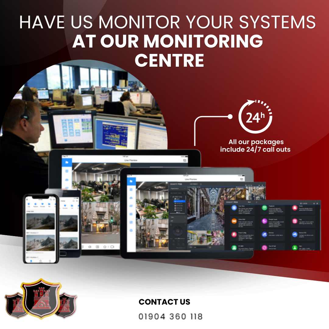 A poster that says have us monitor your systems at our monitoring centre