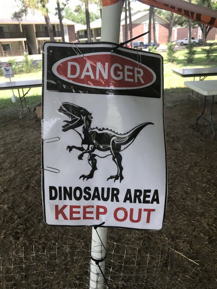 Danger sign - Dinosaur Area Keep Out