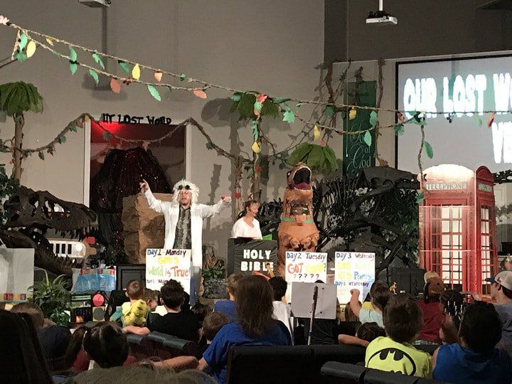 VBS Drama characters on stage