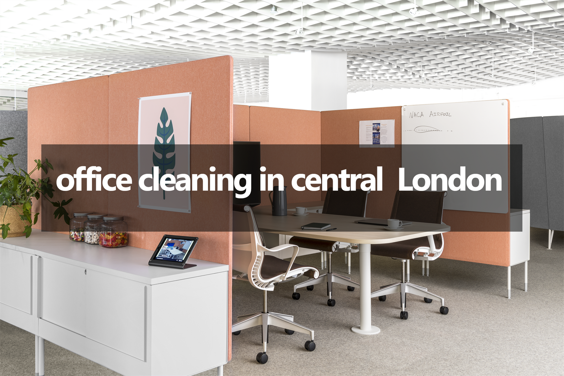 A picture of an office cleaning in central london.