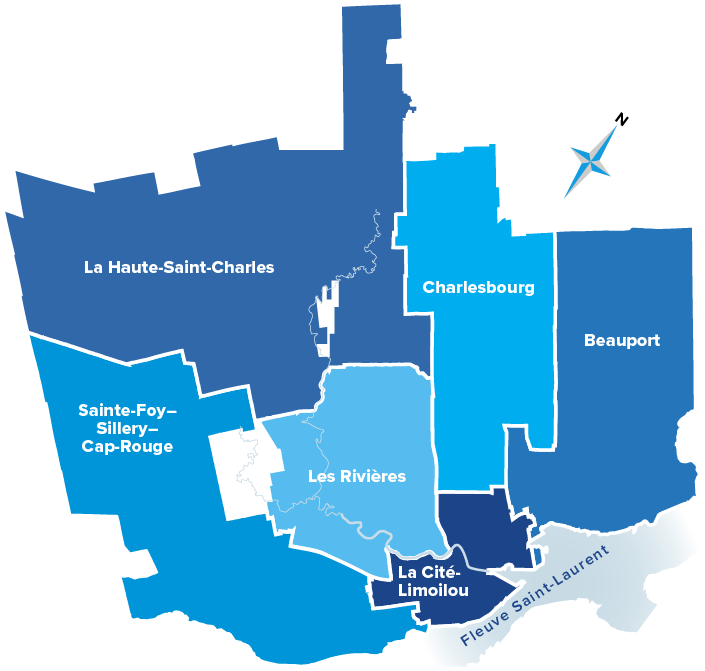 carte de la ville de québec