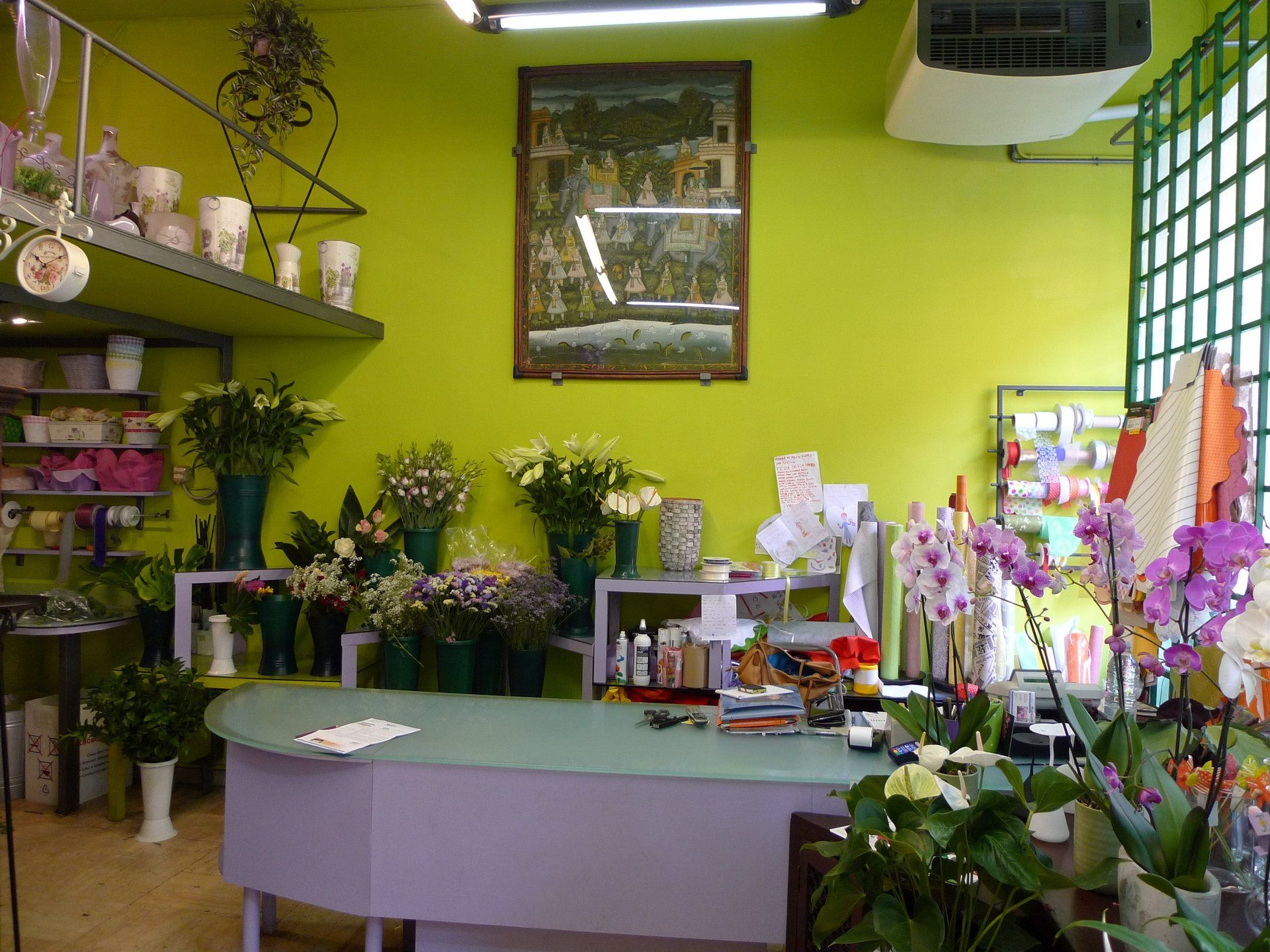 interno del negozio di fiori Arte e Fiori Oldani